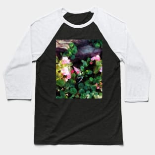 Begonias By Stone Wall Baseball T-Shirt